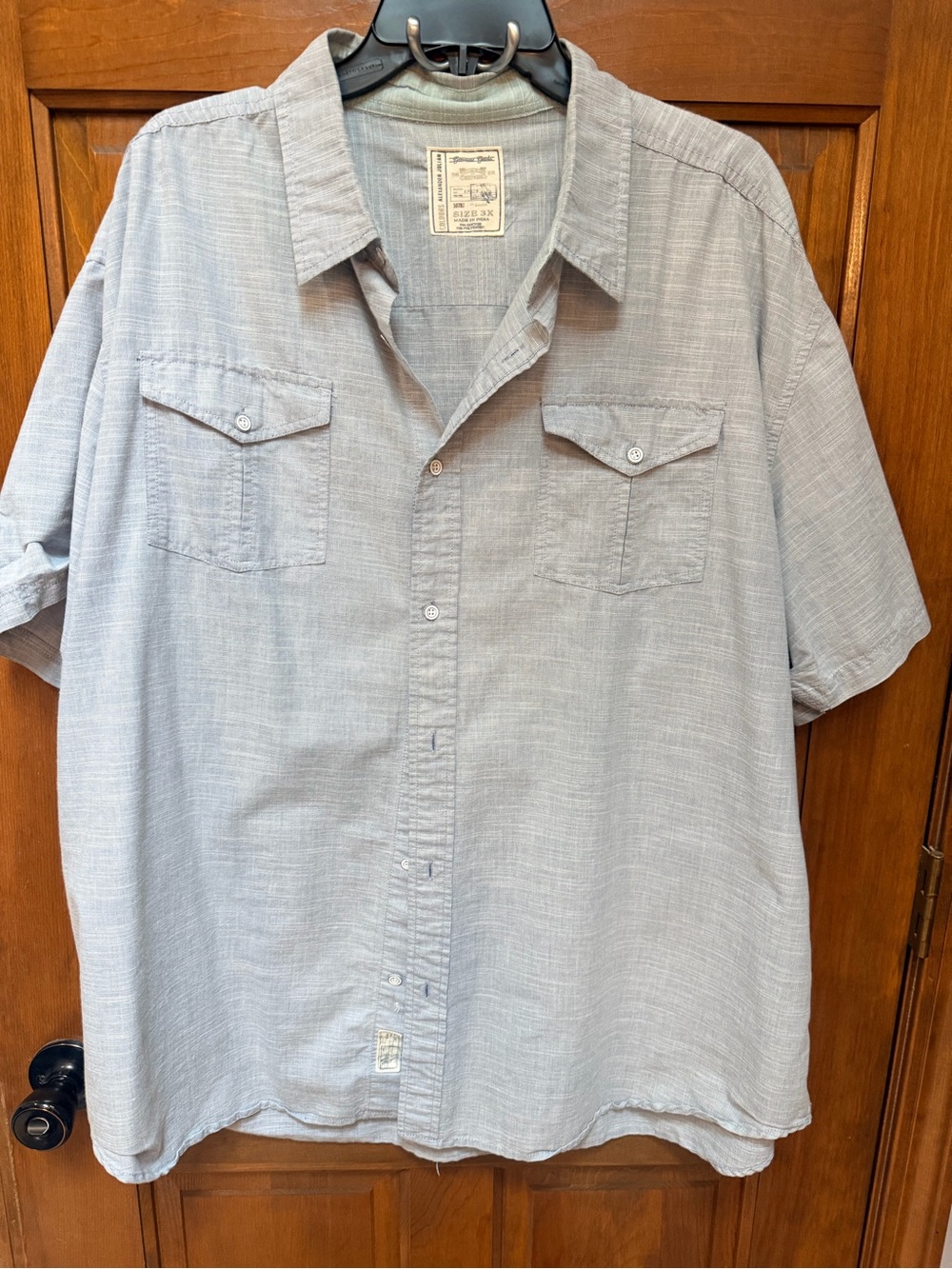 Alexander Julian Light Blue Short-Sleeve Button-Down Shirt